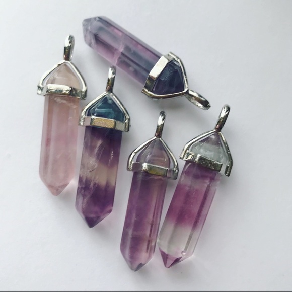 Boho Chic Boutique Jewelry - Fluorite Point Necklace💜☁️